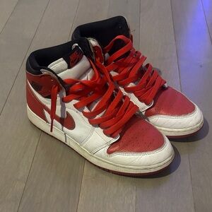 Jordan Red and White Women's Sneakers